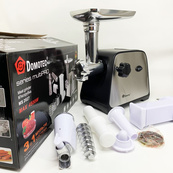 Електрична м'ясорубка Domotec MS-2027 4500 Вт з насадкою для томатів, ковбас та терками. Зображення №5