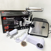 Електрична м'ясорубка Domotec MS-2027 4500 Вт з насадкою для томатів, ковбас та терками. Зображення №6