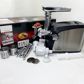 Електром'ясорубка Crownberg CB-4216 3200Вт м'ясорубка соковитискач з терками для овочів та реверсом. Зображення №5