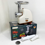 Мясорубка электрическая Rainberg RB-2319 с системой реверса насадка куббе 3000Вт Beige. Изображение №4