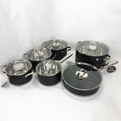 Набір посуду 12 предметів ASTRA A-2512, набір посуду для електричних плит, збірний набір каструль. Зображення №8