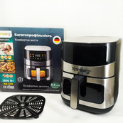 Аэрогриль Rainberg RB-2295 3800 Вт, 8.5 литров, воздушная мультипечь, фритюрница без масла, аэрогриль. Изображение №2 Аэрогриль Rainberg RB-2295 3800 Вт, 8.5 литров, воздушная мультипечь, фритюрница без масла, аэрогриль. Изображение №2