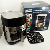 Аэрогриль Rainberg RB-2295 3800 Вт, 8.5 литров, воздушная мультипечь, фритюрница без масла, аэрогриль. Изображение №4 Аэрогриль Rainberg RB-2295 3800 Вт, 8.5 литров, воздушная мультипечь, фритюрница без масла, аэрогриль. Изображение №4