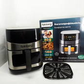 Аэрогриль Rainberg RB-2295 3800 Вт, 8.5 литров, воздушная мультипечь, фритюрница без масла, аэрогриль. Изображение №5 Аэрогриль Rainberg RB-2295 3800 Вт, 8.5 литров, воздушная мультипечь, фритюрница без масла, аэрогриль. Изображение №5
