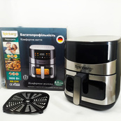 Аэрогриль Rainberg RB-2295 3800 Вт, 8.5 литров, воздушная мультипечь, фритюрница без масла, аэрогриль. Изображение №6 Аэрогриль Rainberg RB-2295 3800 Вт, 8.5 литров, воздушная мультипечь, фритюрница без масла, аэрогриль. Изображение №6