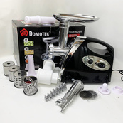 М'ясорубка електрична DOMOTEC MS-2025 3 в 1 4800 Вт із соковижималкою, терками, шатківниками та реверсом. Зображення №4