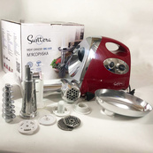 Електром'ясорубка Suntera SMG-5420R 1800 Вт, електром'ясорубка соковитискач для томатів, м'ясорубка для дому. Зображення №5