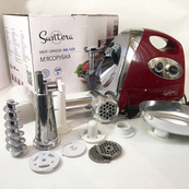 Електром'ясорубка Suntera SMG-5420R 1800 Вт, електром'ясорубка соковитискач для томатів, м'ясорубка для дому. Зображення №6