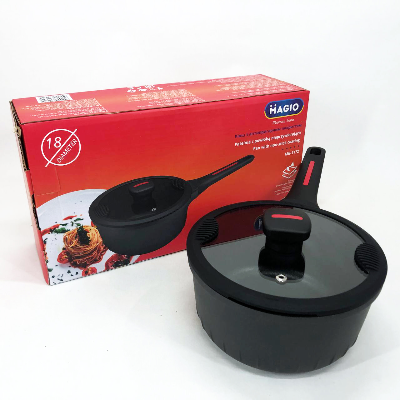 Ковш Magio MG-1172 Литой антипригарный 1.9 л Ковш Magio MG-1172 Литой антипригарный 1.9 л