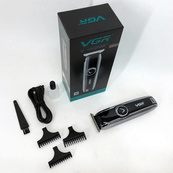 Машинка для стрижки VGR V-168 бездротова з комплектом насадок, Електробритва для голови. Зображення №6