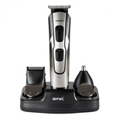 Машинка для стрижки 10в1 GEMEI GM-592, тример для бороди, триммер бездротової. Колір: чорний. Зображення №2