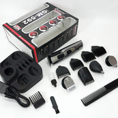 Машинка для стрижки 10в1 GEMEI GM-592, тример для бороди, триммер бездротової. Колір: чорний. Зображення №11