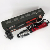 Фен щітка для сушіння волосся, що обертається Gemei GM-4829, Стайлер для укладання, браш повітряний, плойка гребінець. Зображення №10