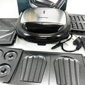 Мультимейкер бутербродница 6 в 1 Rainberg RB-2276 съемные формы с антипригарным покрытием 2200 Вт. Изображение №8 Мультимейкер бутербродница 6 в 1 Rainberg RB-2276 съемные формы с антипригарным покрытием 2200 Вт. Изображение №8