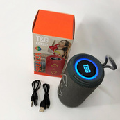 Bluetooth колонка портативная TG656 FM-радио, Громкая блютуз колонка, Колонка для вечеринки. Цвет: серый. Изображение №11