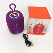 Портативная Bluetooth колонка TG658 8W с RGB подсветкой беспроводная портативная мощная. Цвет: фиолетовый. Изображение №2