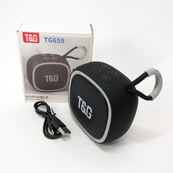 Портативна Bluetooth-колонка TG659 з ремінцем, Bluetooth колонка для вулиці. Колір: чорний. Зображення №8