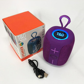 Портативная Bluetooth колонка TG658 8W с RGB подсветкой беспроводная портативная мощная. Цвет: фиолетовый. Изображение №8