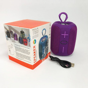 Портативная Bluetooth колонка TG658 8W с RGB подсветкой беспроводная портативная мощная. Цвет: фиолетовый. Изображение №9