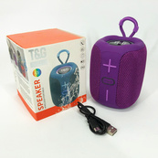 Портативная Bluetooth колонка TG658 8W с RGB подсветкой беспроводная портативная мощная. Цвет: фиолетовый. Изображение №13