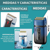 Електробритва-шейвер VGR V-362 чоловіча професійна для сухого гоління з тримером. Колір: синій. Зображення №4