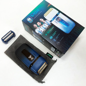 Електробритва-шейвер VGR V-362 чоловіча професійна для сухого гоління з тримером. Колір: синій. Зображення №19