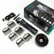 Профессиональная беспроводная машинка для стрижки VGR V-682 триммер для волос, бороды и усов на подставке. Изображение №9