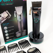 Профессиональная беспроводная машинка для стрижки VGR V-682 триммер для волос, бороды и усов на подставке. Изображение №14