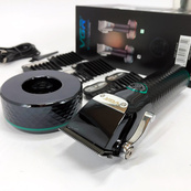 Профессиональная беспроводная машинка для стрижки VGR V-682 триммер для волос, бороды и усов на подставке. Изображение №17