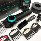 Профессиональная машинка для стрижки волос VGR V-001 с дисплеем 9000 об/мин и 10 насадками (1,5-24 мм). Изображение №2