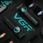 Профессиональная машинка для стрижки волос VGR V-001 с дисплеем 9000 об/мин и 10 насадками (1,5-24 мм). Изображение №4
