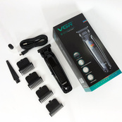 Машинка для стрижки волосся триммер VGR V-972 професійна з насадками акумуляторна USB. Зображення №16