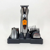 Набір для стрижки Pro Gemei GM-580 тример 7в1 для стрижки волосся, гоління бороди, для носа та вух, стайлер. Зображення №7