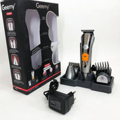 Набір для стрижки Pro Gemei GM-580 тример 7в1 для стрижки волосся, гоління бороди, для носа та вух, стайлер. Зображення №10