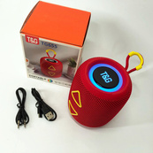 Портативна колонка TG655 5W з RGB підсвічуванням та ремінцем, бездротова колонка потужна. Колір: червоний. Зображення №2