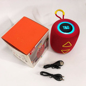 Портативна колонка TG655 5W з RGB підсвічуванням та ремінцем, бездротова колонка потужна. Колір: червоний. Зображення №6
