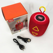 Портативна колонка TG655 5W з RGB підсвічуванням та ремінцем, бездротова колонка потужна. Колір: червоний. Зображення №7