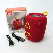 Портативна колонка TG655 5W з RGB підсвічуванням та ремінцем, бездротова колонка потужна. Колір: червоний. Зображення №9