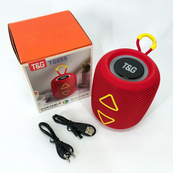 Портативна колонка TG655 5W з RGB підсвічуванням та ремінцем, бездротова колонка потужна. Колір: червоний. Зображення №10