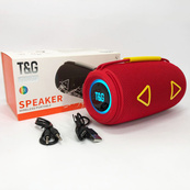 Bluetooth-колонка TG657 з RGB підсвічуванням 1500 mAh, бездротова колонка портативна потужна. Колір: червоний. Зображення №7