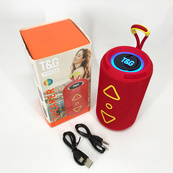 Bluetooth колонка портативна TG656 FM-радіо, акумуляторна колонка для музики. Колір: червоний. Зображення №7