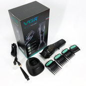 Машинка для стрижки волос VGR V-269 (профессиональная) с дисплеем и 4 насадками, окантовочная машинка. Изображение №9