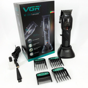Машинка для стрижки волос VGR V-269 (профессиональная) с дисплеем и 4 насадками, окантовочная машинка. Изображение №14