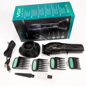 Машинка для стрижки волос VGR V-269 (профессиональная) с дисплеем и 4 насадками, окантовочная машинка. Изображение №18