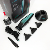 Машинка для стрижки волос с мощным мотором XPRO VGR V-992 GREEN с насадками 1-2-3 мм. Изображение №8