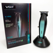 Машинка для стрижки волос с мощным мотором XPRO VGR V-992 GREEN с насадками 1-2-3 мм. Изображение №16