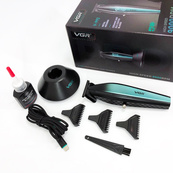Машинка для стрижки волос с мощным мотором XPRO VGR V-992 GREEN с насадками 1-2-3 мм. Изображение №20