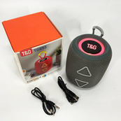 Портативна колонка TG655 5W з RGB підсвічуванням та ремінцем, Гучна блютуз колонка. Колір: сірий. Зображення №11
