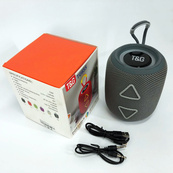 Портативна колонка TG655 5W з RGB підсвічуванням та ремінцем, Гучна блютуз колонка. Колір: сірий. Зображення №12