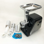 Мясорубка электрическая электромясорубка Rainberg RB-676 с соковыжималкой 3800W, мясорубка для томатов. Изображение №5